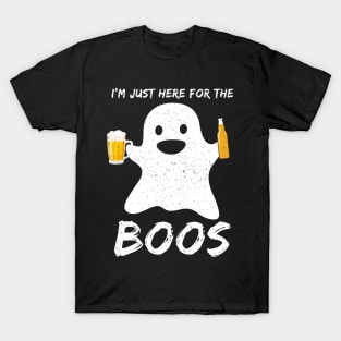 I'm just here for the boos Funny Beer Lover Halloween T-Shirt